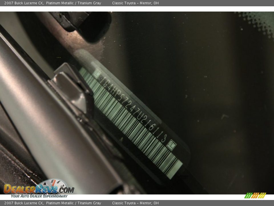2007 Buick Lucerne CX Platinum Metallic / Titanium Gray Photo #15