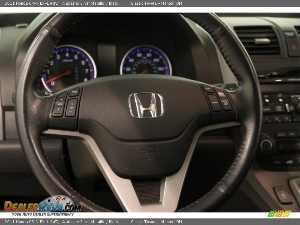2011 Honda CR-V EX-L 4WD Alabaster Silver Metallic / Black Photo #6