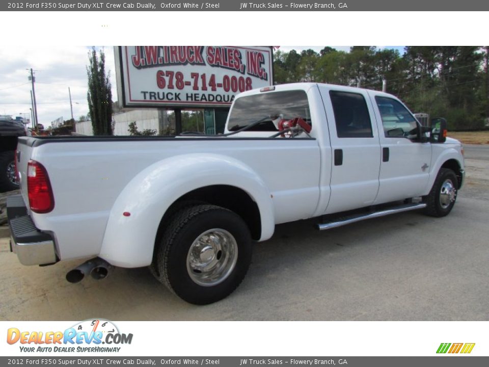 2012 Ford F350 Super Duty XLT Crew Cab Dually Oxford White / Steel Photo #9