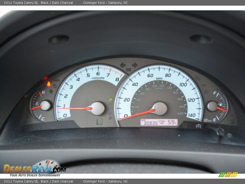 2011 Toyota Camry SE Black / Dark Charcoal Photo #27