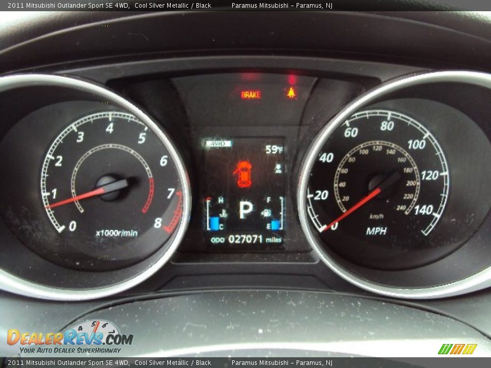2011 Mitsubishi Outlander Sport SE 4WD Cool Silver Metallic / Black Photo #16