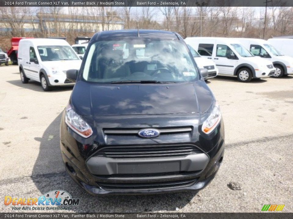 2014 Ford Transit Connect XLT Van Panther Black / Medium Stone Photo #3