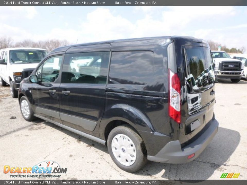 2014 Ford Transit Connect XLT Van Panther Black / Medium Stone Photo #6