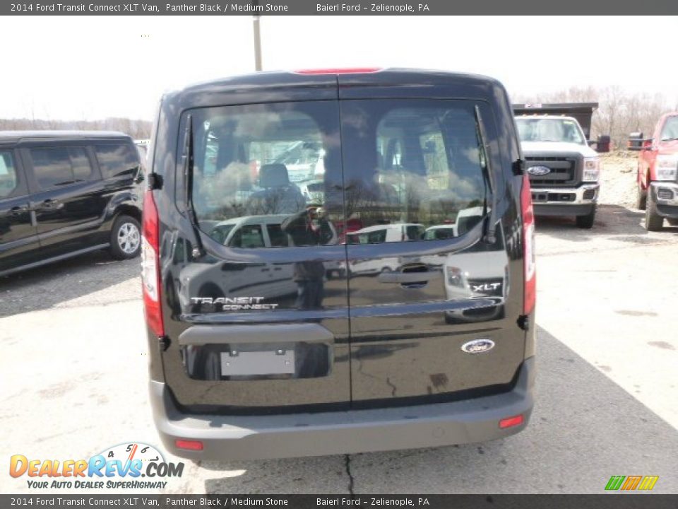 2014 Ford Transit Connect XLT Van Panther Black / Medium Stone Photo #7