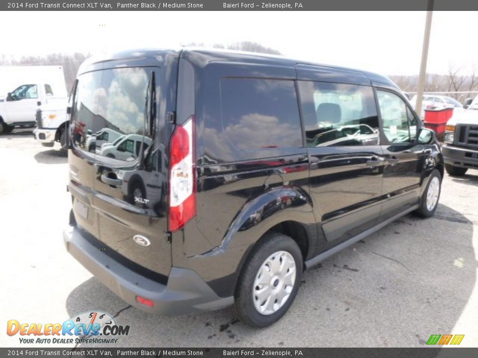2014 Ford Transit Connect XLT Van Panther Black / Medium Stone Photo #8
