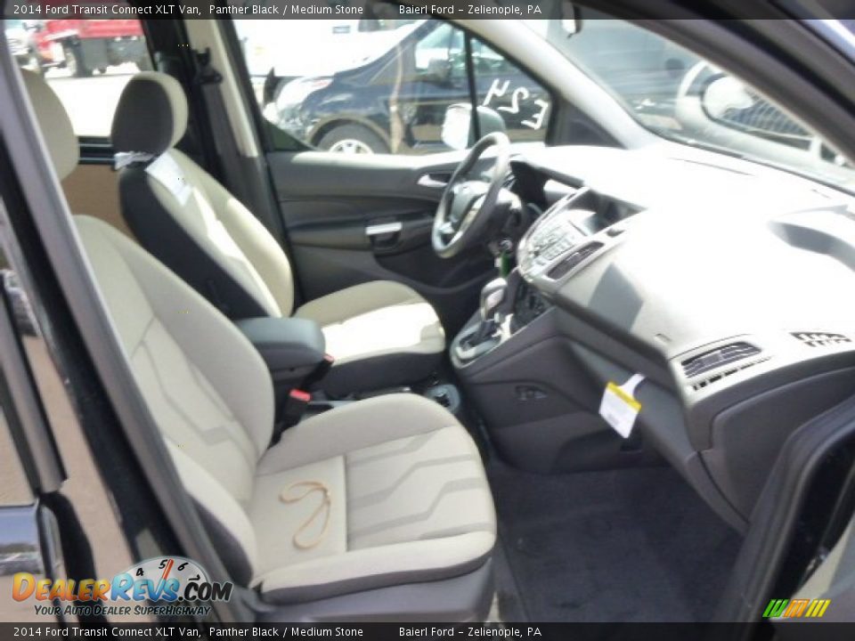 2014 Ford Transit Connect XLT Van Panther Black / Medium Stone Photo #9
