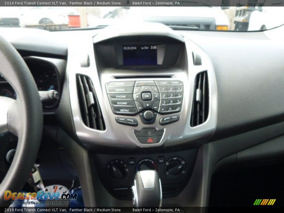 2014 Ford Transit Connect XLT Van Panther Black / Medium Stone Photo #16