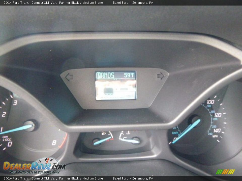 2014 Ford Transit Connect XLT Van Panther Black / Medium Stone Photo #19