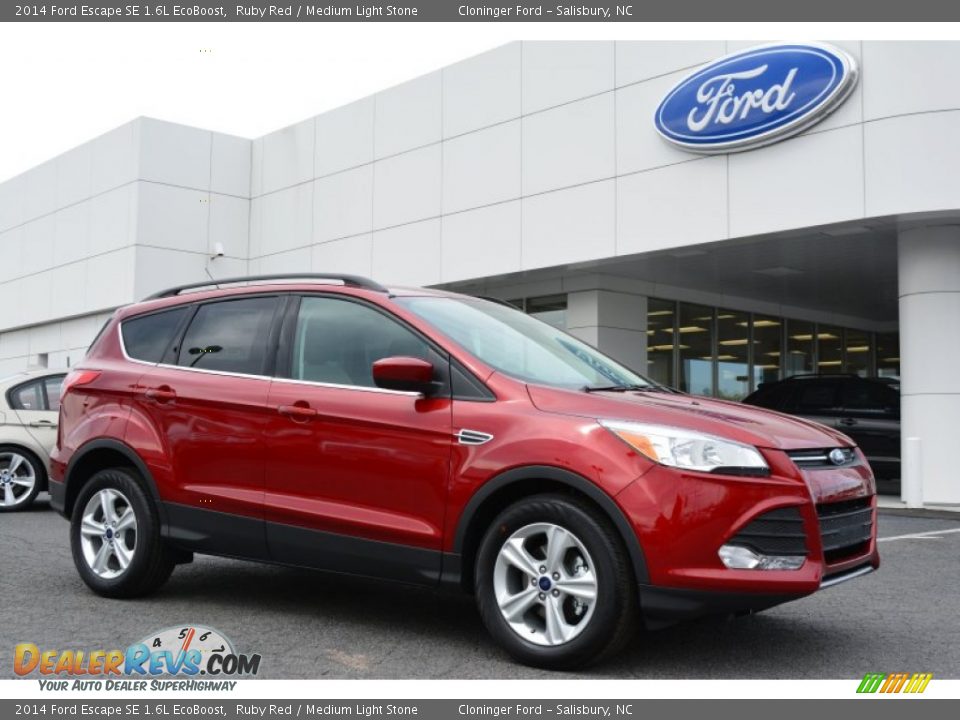 2014 Ford Escape SE 1.6L EcoBoost Ruby Red / Medium Light Stone Photo #1