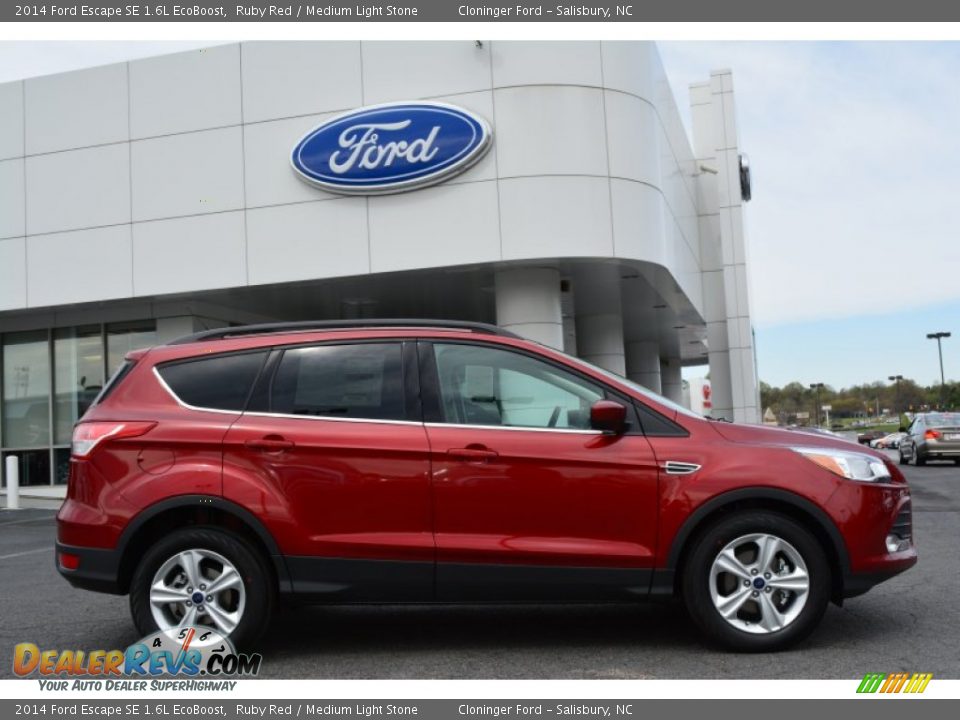 2014 Ford Escape SE 1.6L EcoBoost Ruby Red / Medium Light Stone Photo #2