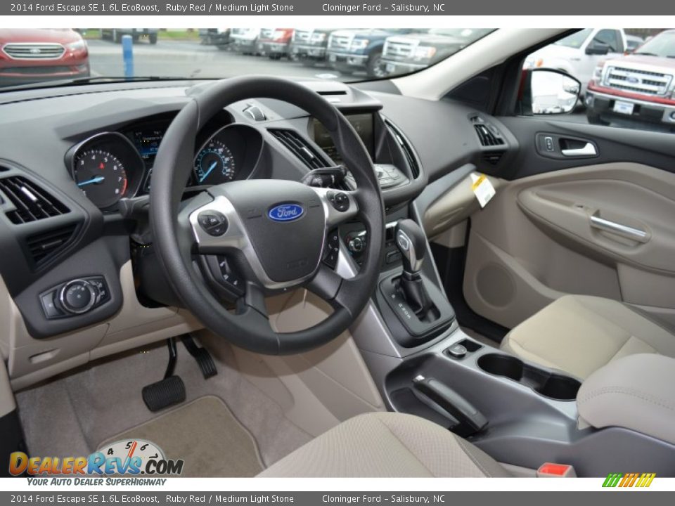 2014 Ford Escape SE 1.6L EcoBoost Ruby Red / Medium Light Stone Photo #7