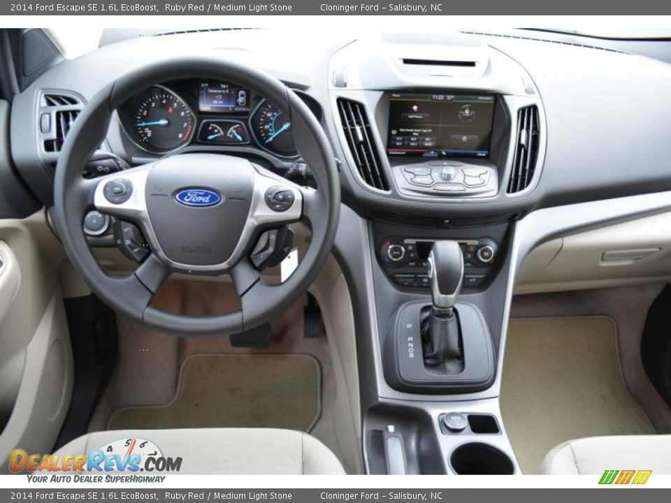 2014 Ford Escape SE 1.6L EcoBoost Ruby Red / Medium Light Stone Photo #12