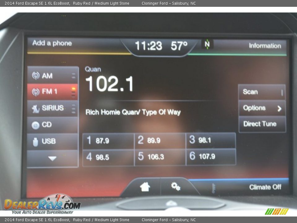 2014 Ford Escape SE 1.6L EcoBoost Ruby Red / Medium Light Stone Photo #14