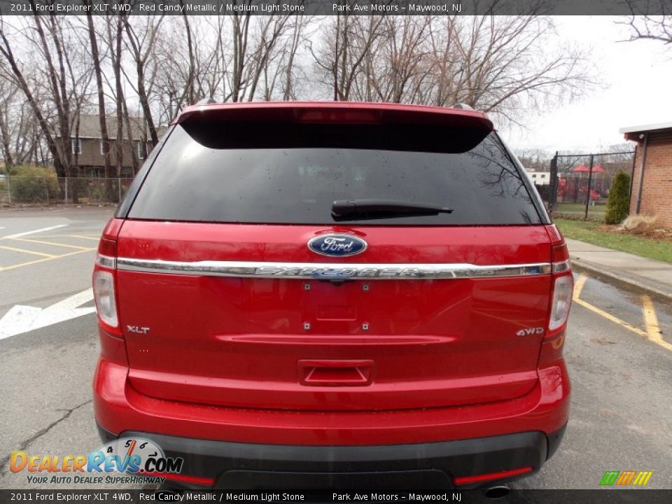 2011 Ford Explorer XLT 4WD Red Candy Metallic / Medium Light Stone Photo #4
