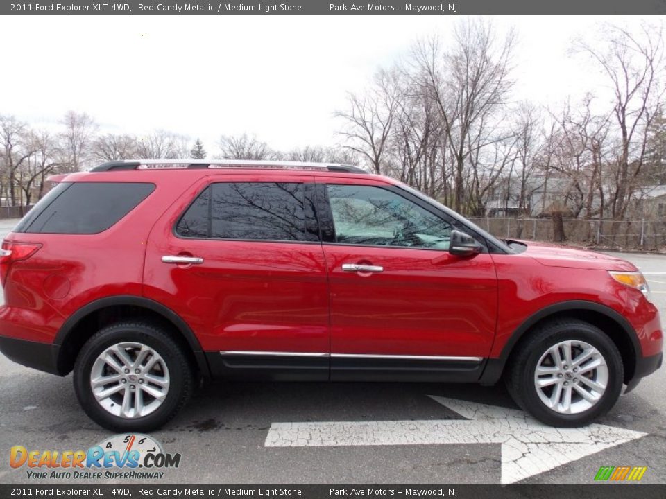 2011 Ford Explorer XLT 4WD Red Candy Metallic / Medium Light Stone Photo #6