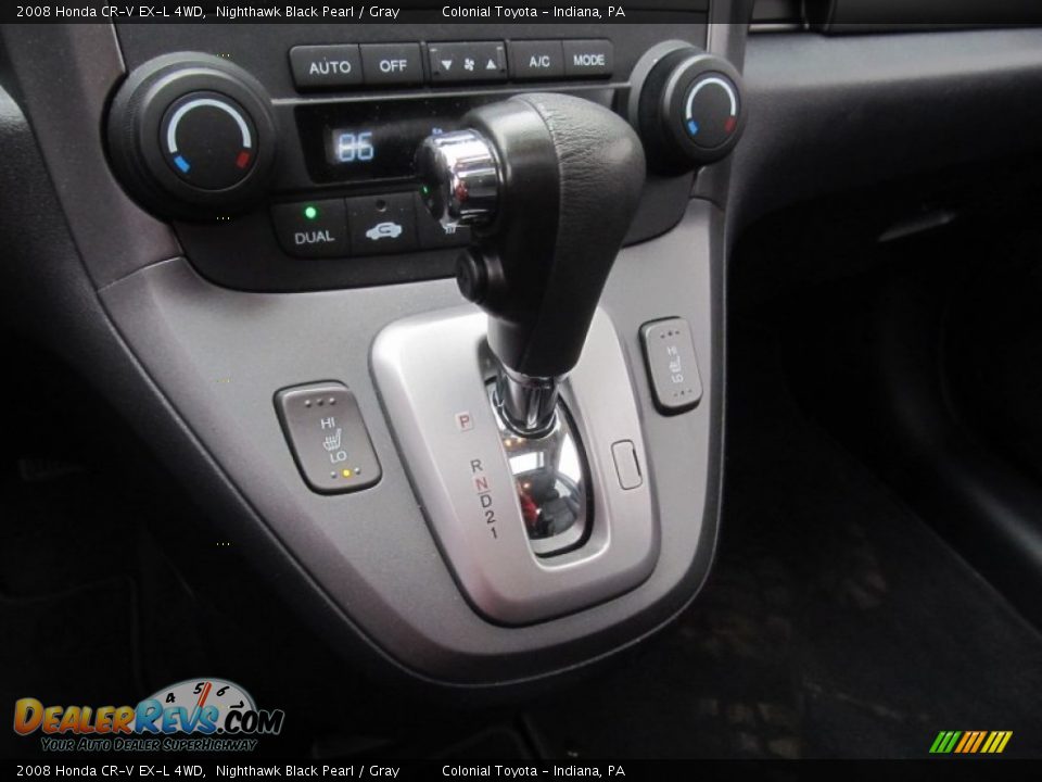 2008 Honda CR-V EX-L 4WD Nighthawk Black Pearl / Gray Photo #16