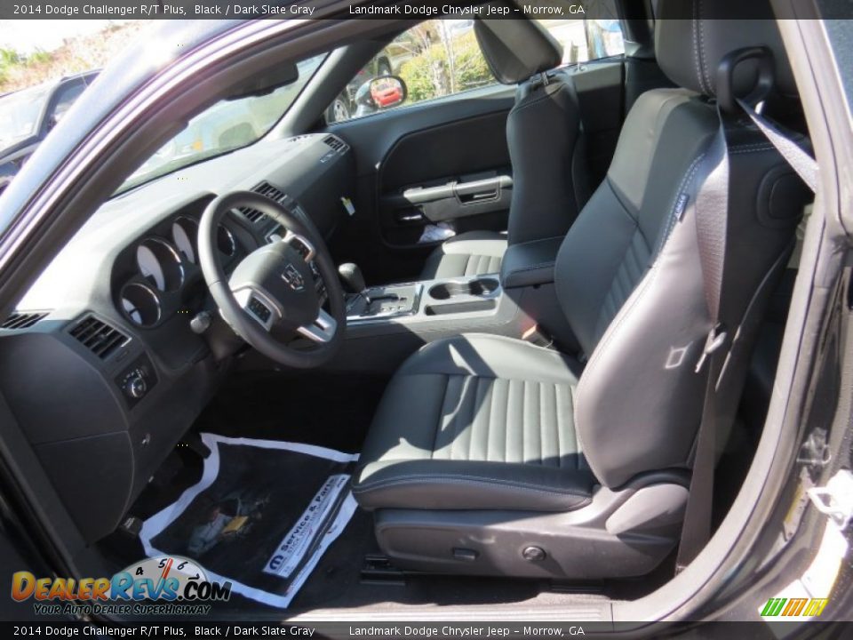 2014 Dodge Challenger R/T Plus Black / Dark Slate Gray Photo #7