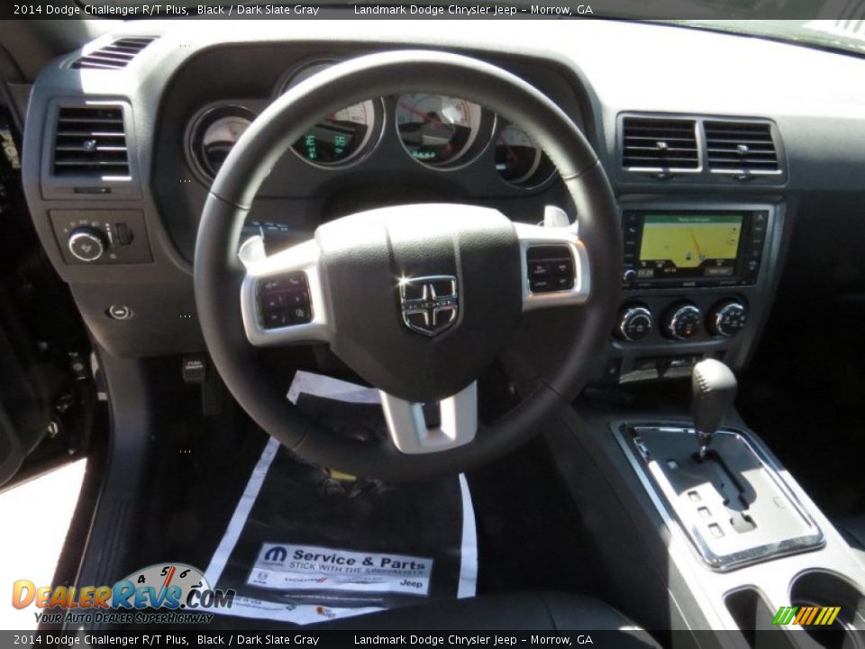 2014 Dodge Challenger R/T Plus Black / Dark Slate Gray Photo #9