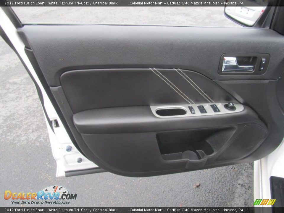 2012 Ford Fusion Sport White Platinum Tri-Coat / Charcoal Black Photo #11