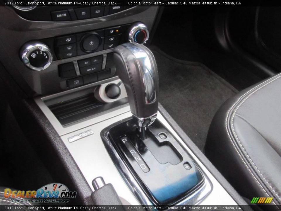 2012 Ford Fusion Sport White Platinum Tri-Coat / Charcoal Black Photo #15
