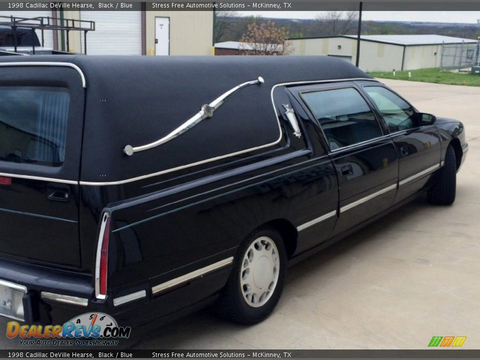 1998 Cadillac DeVille Hearse Black / Blue Photo #4