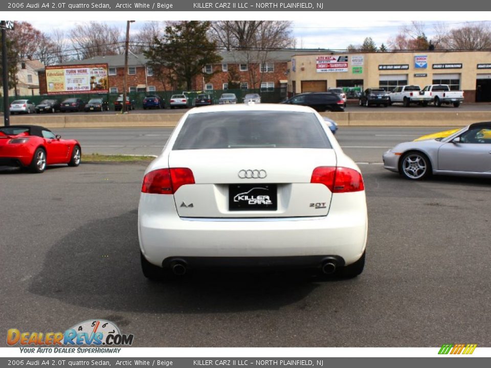 2006 Audi A4 2.0T quattro Sedan Arctic White / Beige Photo #6