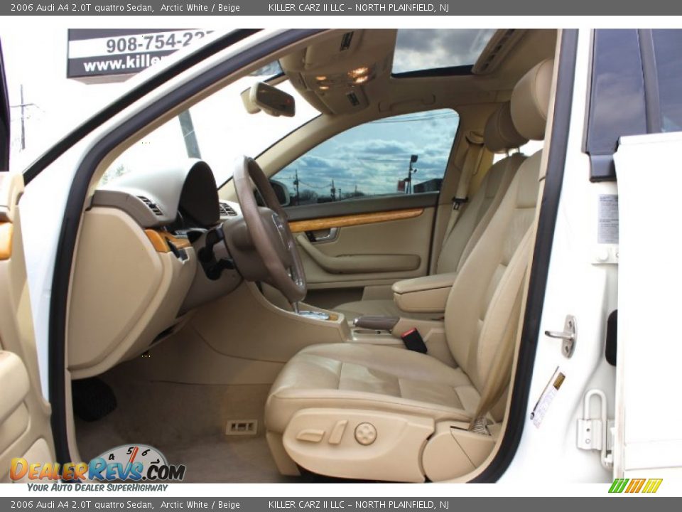 2006 Audi A4 2.0T quattro Sedan Arctic White / Beige Photo #14