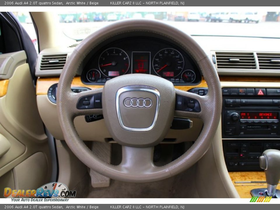 2006 Audi A4 2.0T quattro Sedan Arctic White / Beige Photo #16
