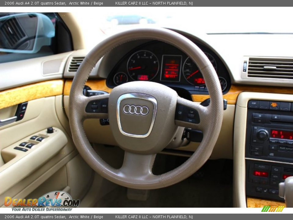 2006 Audi A4 2.0T quattro Sedan Arctic White / Beige Photo #17