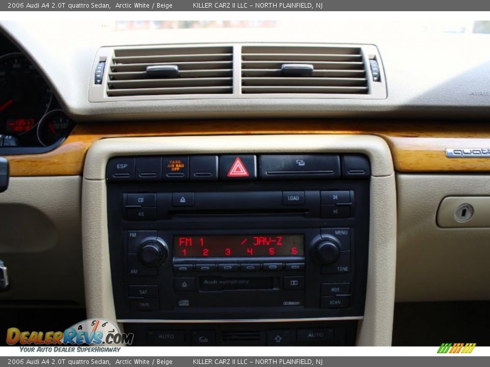 2006 Audi A4 2.0T quattro Sedan Arctic White / Beige Photo #18