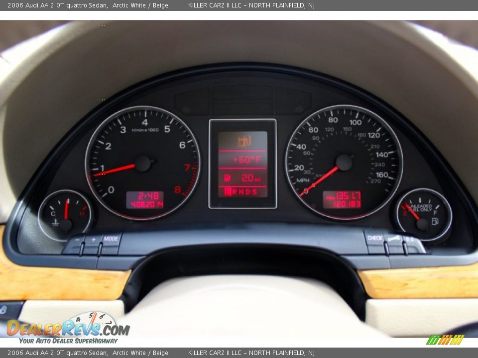 2006 Audi A4 2.0T quattro Sedan Arctic White / Beige Photo #33