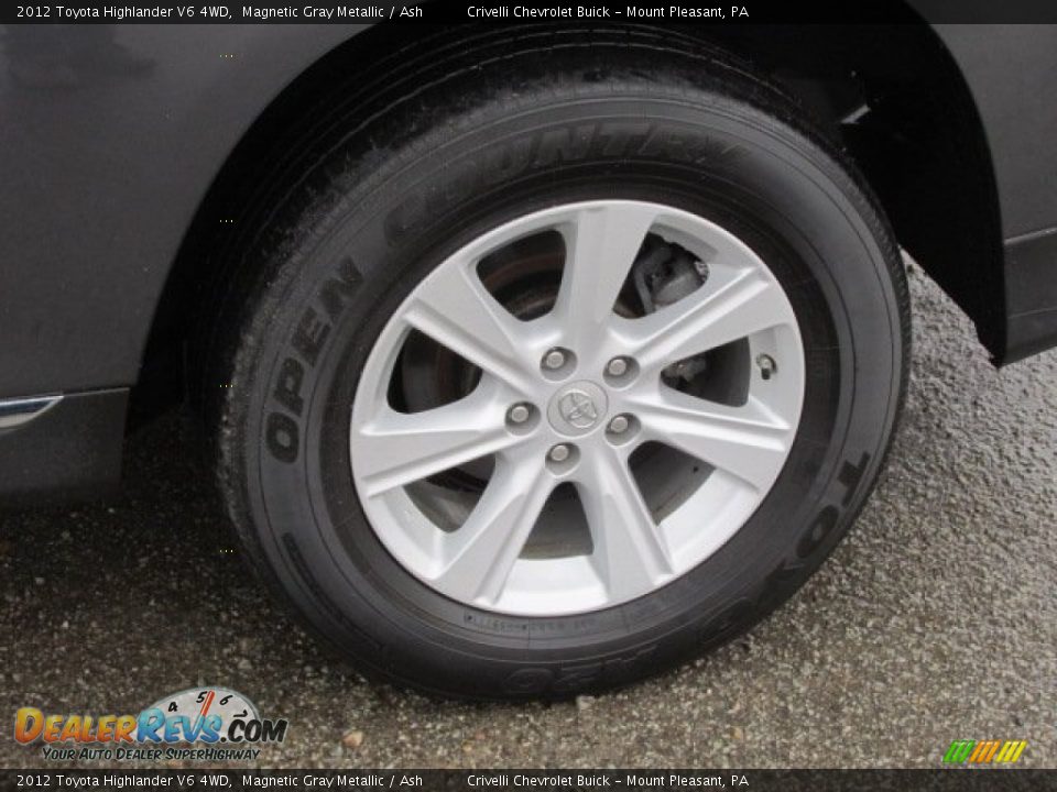 2012 Toyota Highlander V6 4WD Magnetic Gray Metallic / Ash Photo #3