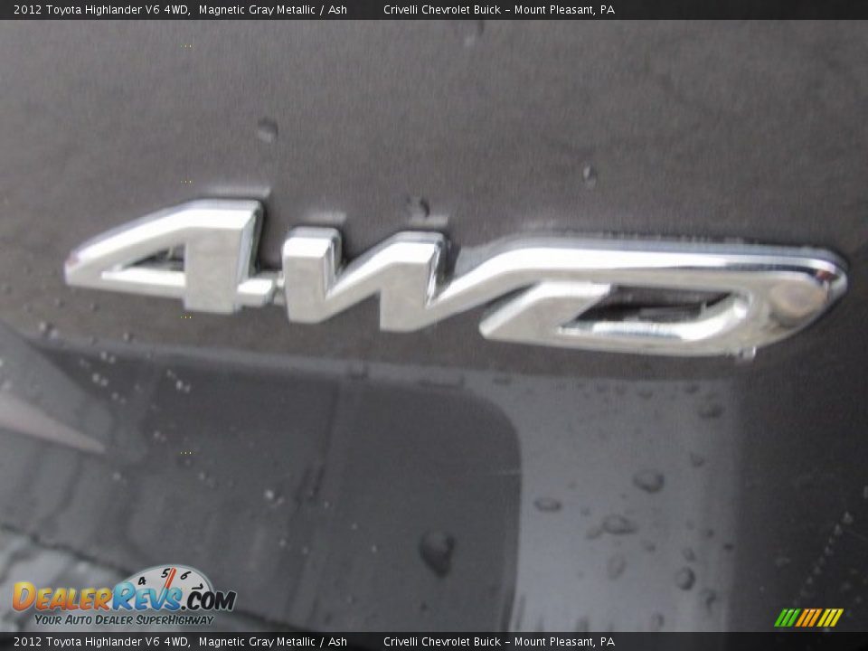2012 Toyota Highlander V6 4WD Magnetic Gray Metallic / Ash Photo #6