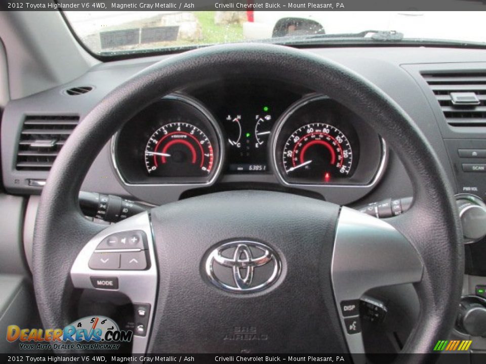 2012 Toyota Highlander V6 4WD Magnetic Gray Metallic / Ash Photo #21