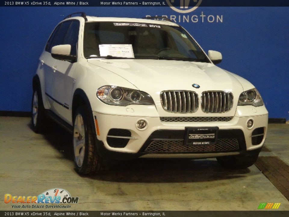 2013 BMW X5 xDrive 35d Alpine White / Black Photo #1