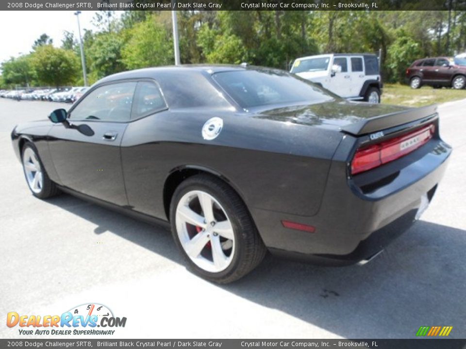 2008 Dodge Challenger SRT8 Brilliant Black Crystal Pearl / Dark Slate Gray Photo #3