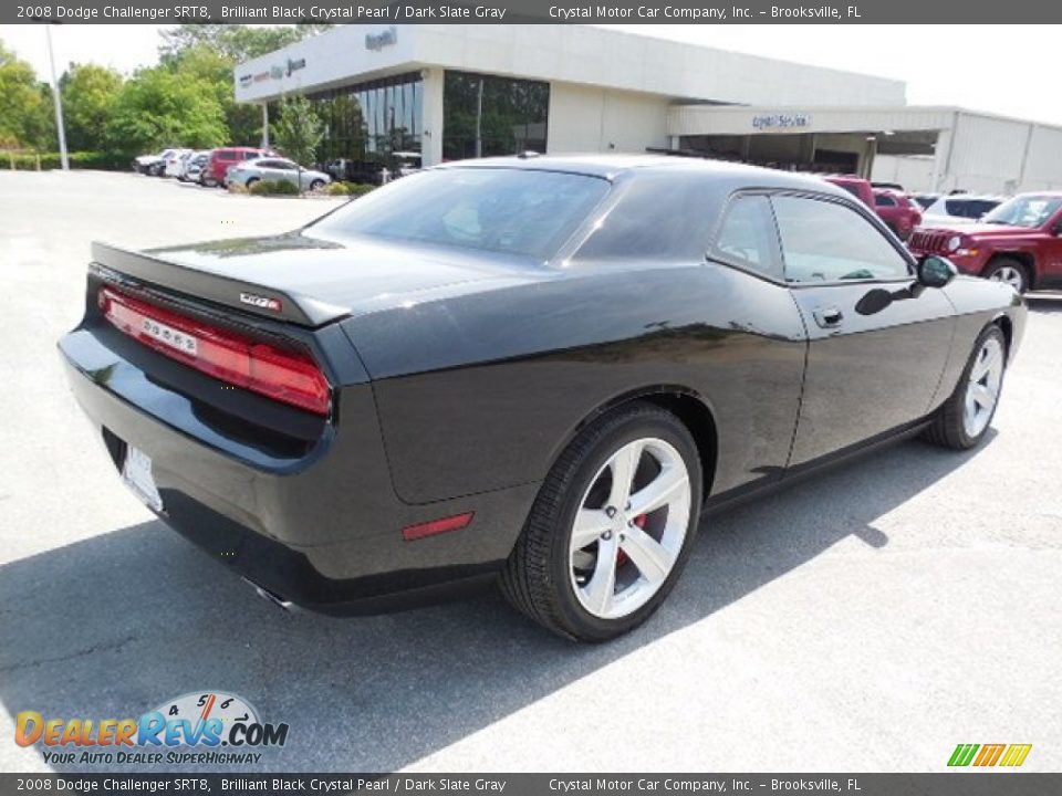 2008 Dodge Challenger SRT8 Brilliant Black Crystal Pearl / Dark Slate Gray Photo #8