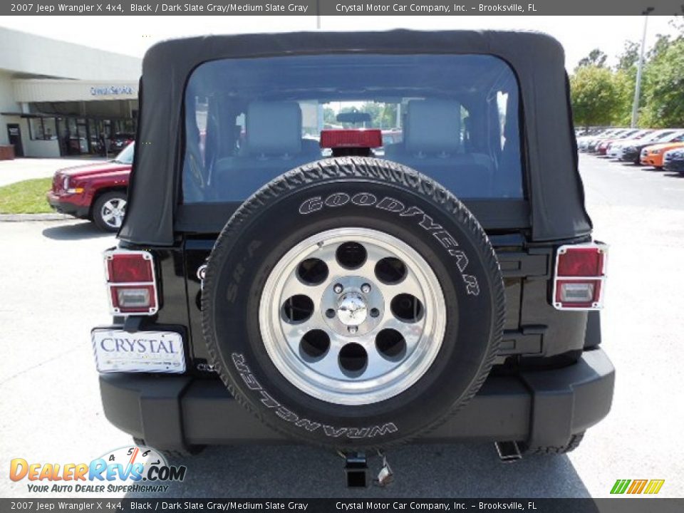 2007 Jeep Wrangler X 4x4 Black / Dark Slate Gray/Medium Slate Gray Photo #7