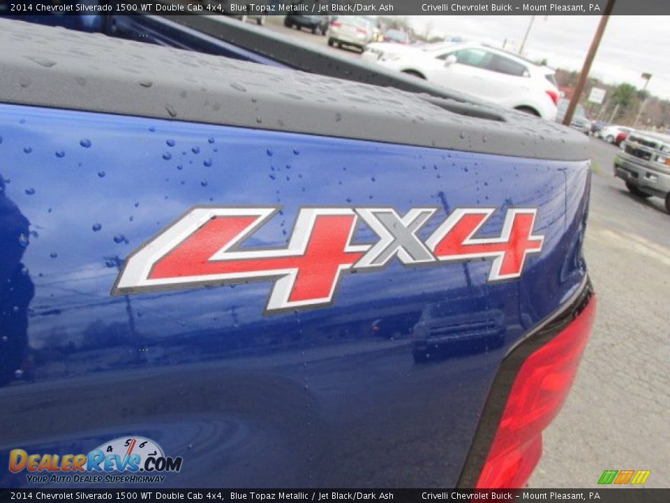 2014 Chevrolet Silverado 1500 WT Double Cab 4x4 Blue Topaz Metallic / Jet Black/Dark Ash Photo #4