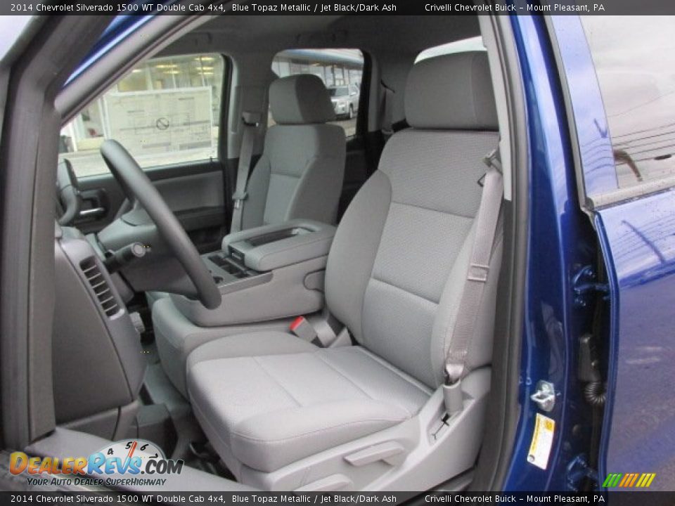 2014 Chevrolet Silverado 1500 WT Double Cab 4x4 Blue Topaz Metallic / Jet Black/Dark Ash Photo #12