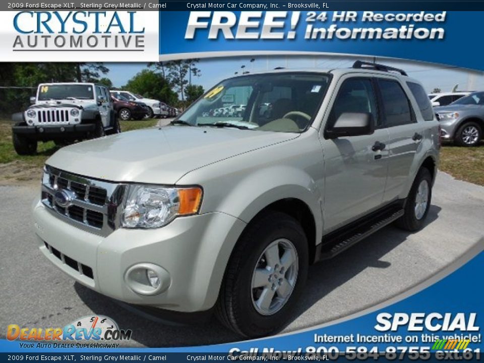 2009 Ford Escape XLT Sterling Grey Metallic / Camel Photo #1