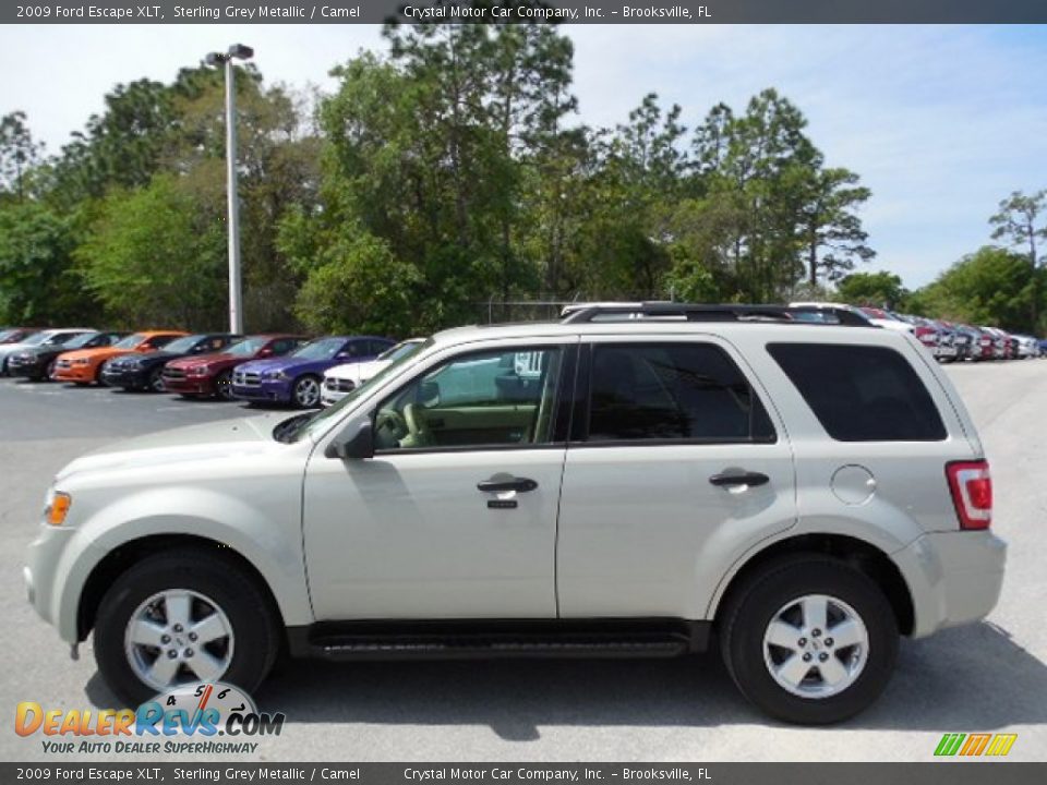 2009 Ford Escape XLT Sterling Grey Metallic / Camel Photo #2