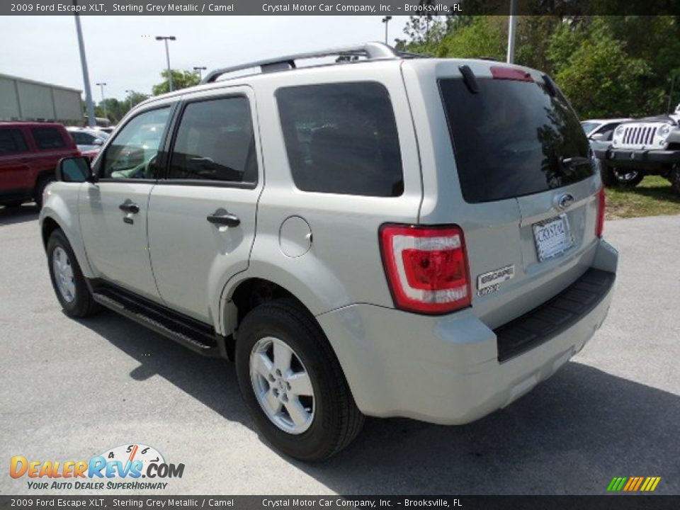 2009 Ford Escape XLT Sterling Grey Metallic / Camel Photo #3