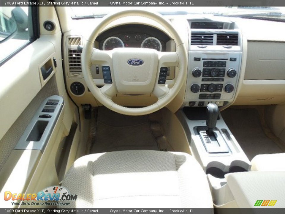 2009 Ford Escape XLT Sterling Grey Metallic / Camel Photo #6