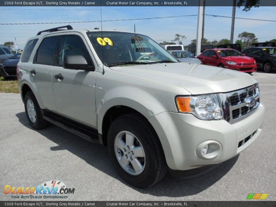 2009 Ford Escape XLT Sterling Grey Metallic / Camel Photo #11