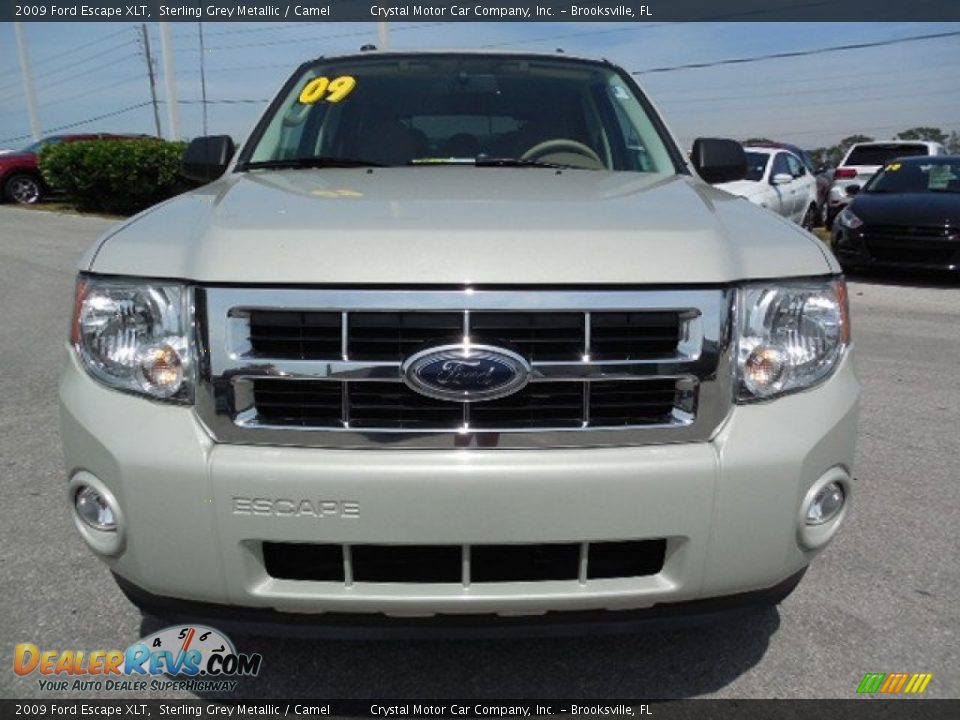2009 Ford Escape XLT Sterling Grey Metallic / Camel Photo #14