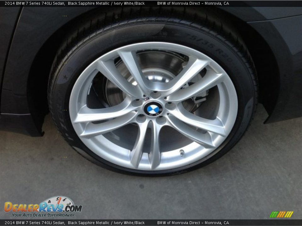 2014 BMW 7 Series 740Li Sedan Black Sapphire Metallic / Ivory White/Black Photo #4