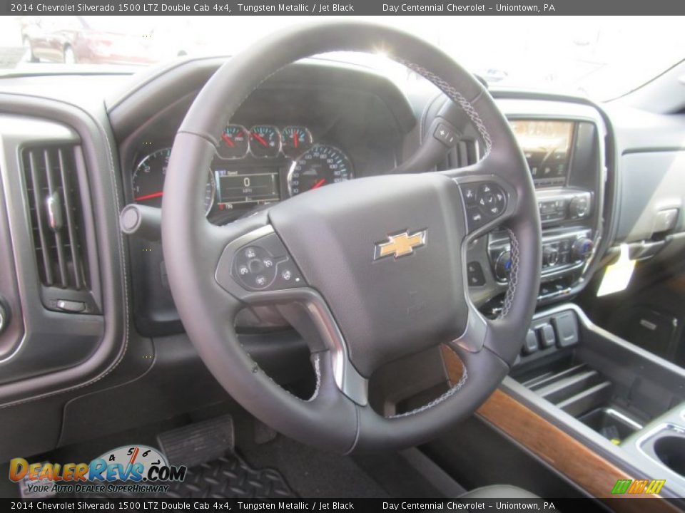 2014 Chevrolet Silverado 1500 LTZ Double Cab 4x4 Steering Wheel Photo #14