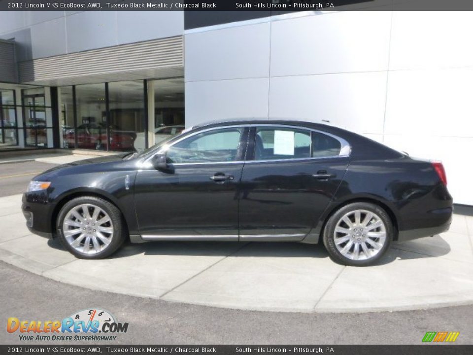 2012 Lincoln MKS EcoBoost AWD Tuxedo Black Metallic / Charcoal Black Photo #2