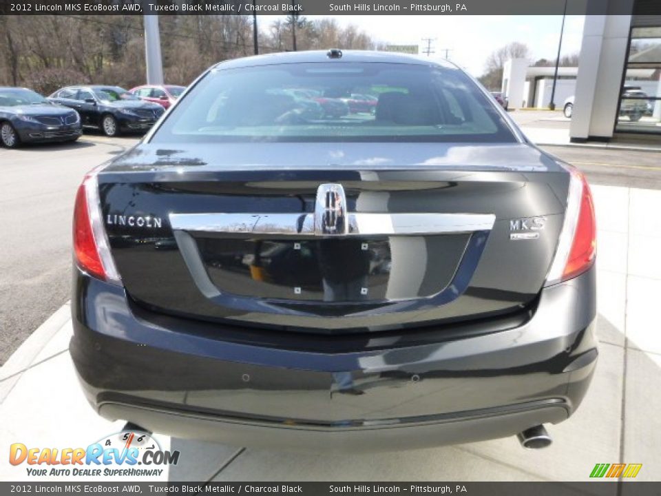 2012 Lincoln MKS EcoBoost AWD Tuxedo Black Metallic / Charcoal Black Photo #4